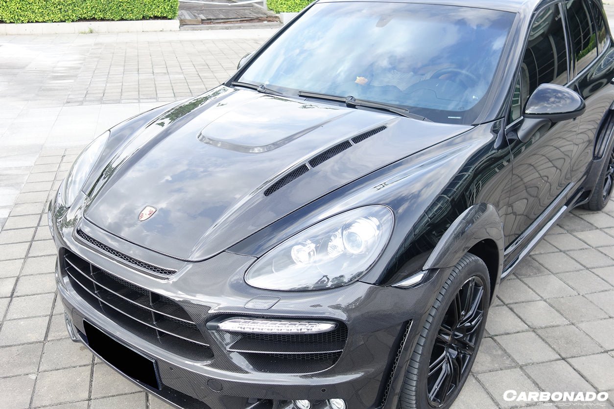 2011 - 2014 porsche Cayenne 958.1 HM Style Carbon Fiber Hood