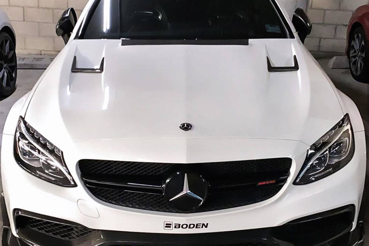 2015-2021 Mercedes Benz W205 C63S AMG Sedan & Coupe BKSS Style Hood - Carbonado