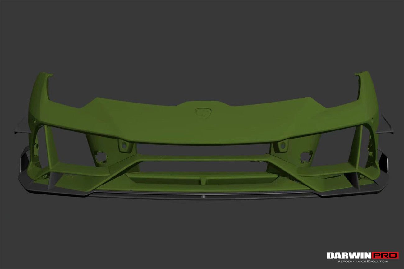 2019 - 2023 Lamborghini Huracan EVO 4WD ONLY BKSS Style Carbon Front Bumper Canards