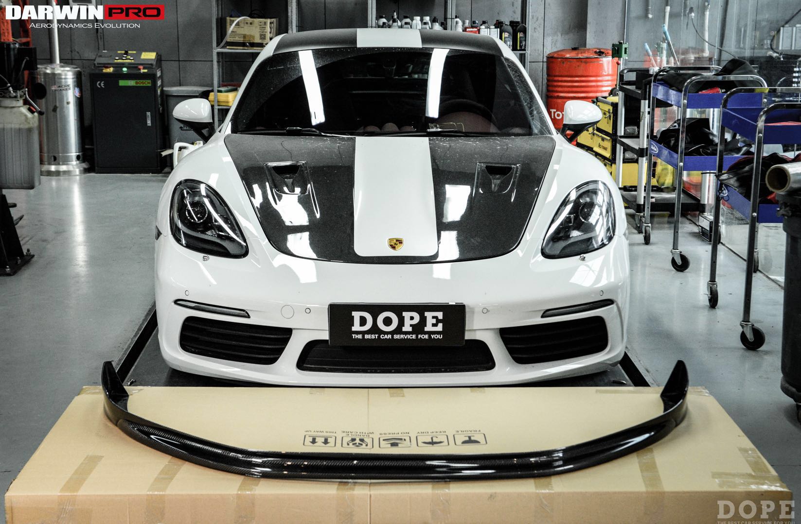 2016 - 2024 Porsche 718 Cayman & Boxster BKSS Style Carbon Fiber Front Lip