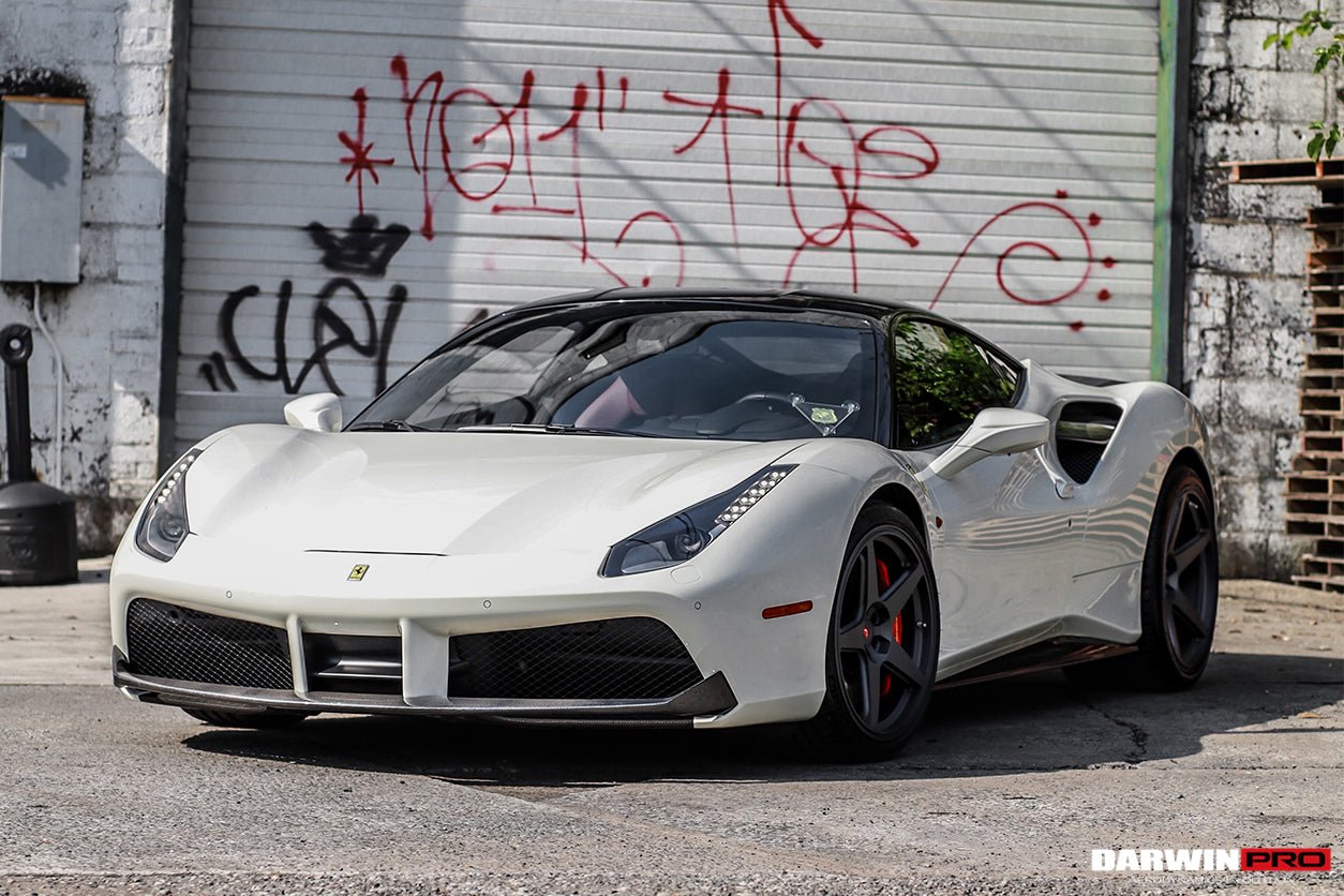 2015 - 2020 Ferrari 488 GTB & Spyder Dry Carbon Fiber Side Air Intake Fins