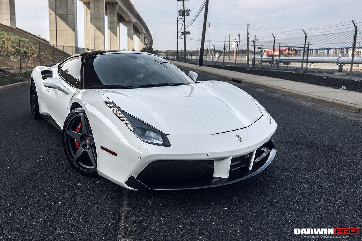 2015 - 2020 Ferrari 488 GTB & Spyder Dry Carbon Fiber Side Air Intake Fins