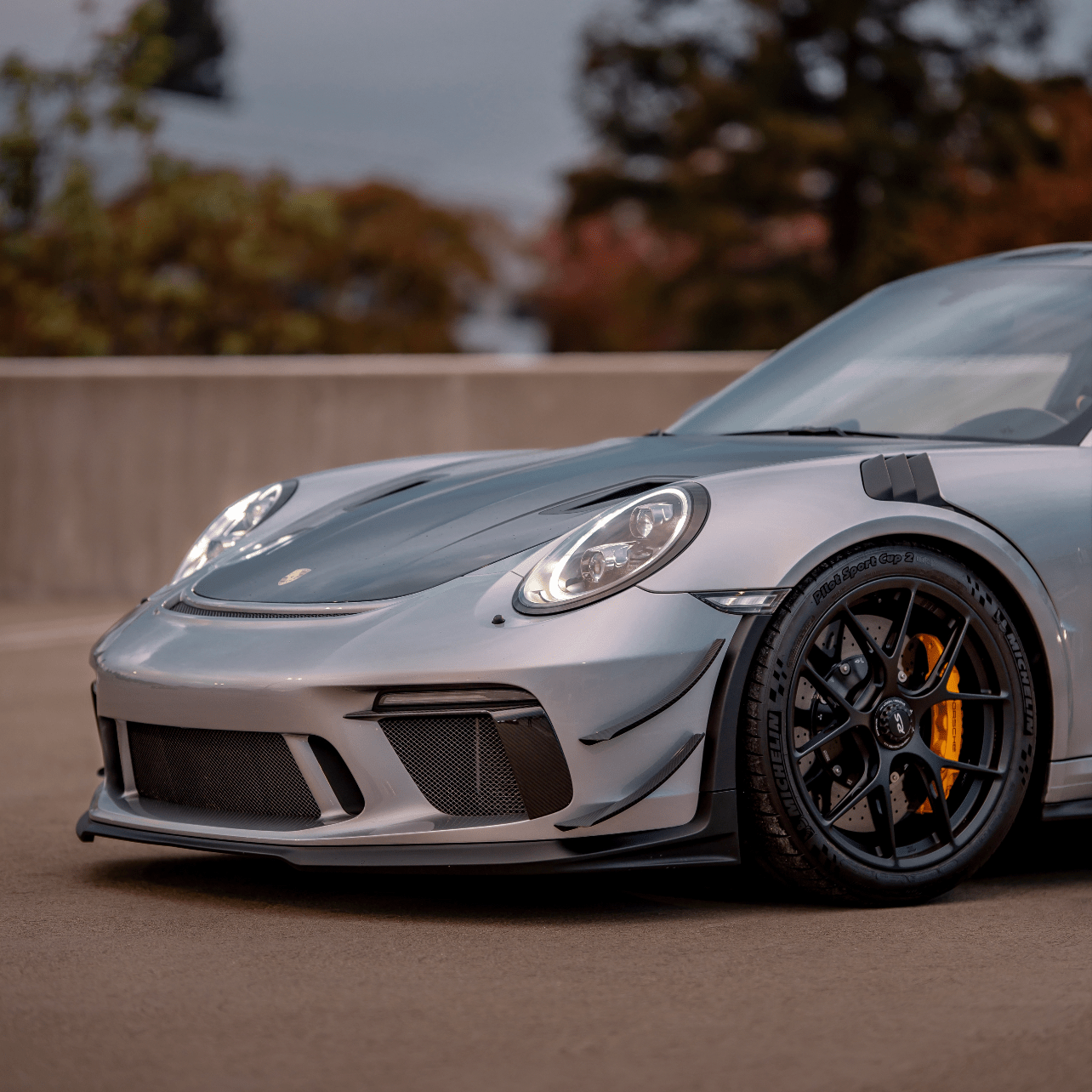 2018 - 2019 991.2 Porsche GT3 GT3RS Carbon Fiber Front Bumper Splitters