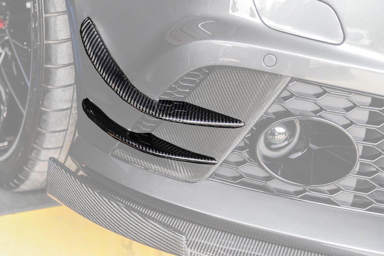 2013 - 2018 Audi RS6 Avant BS Style Carbon Fiber Front Bumper Canards