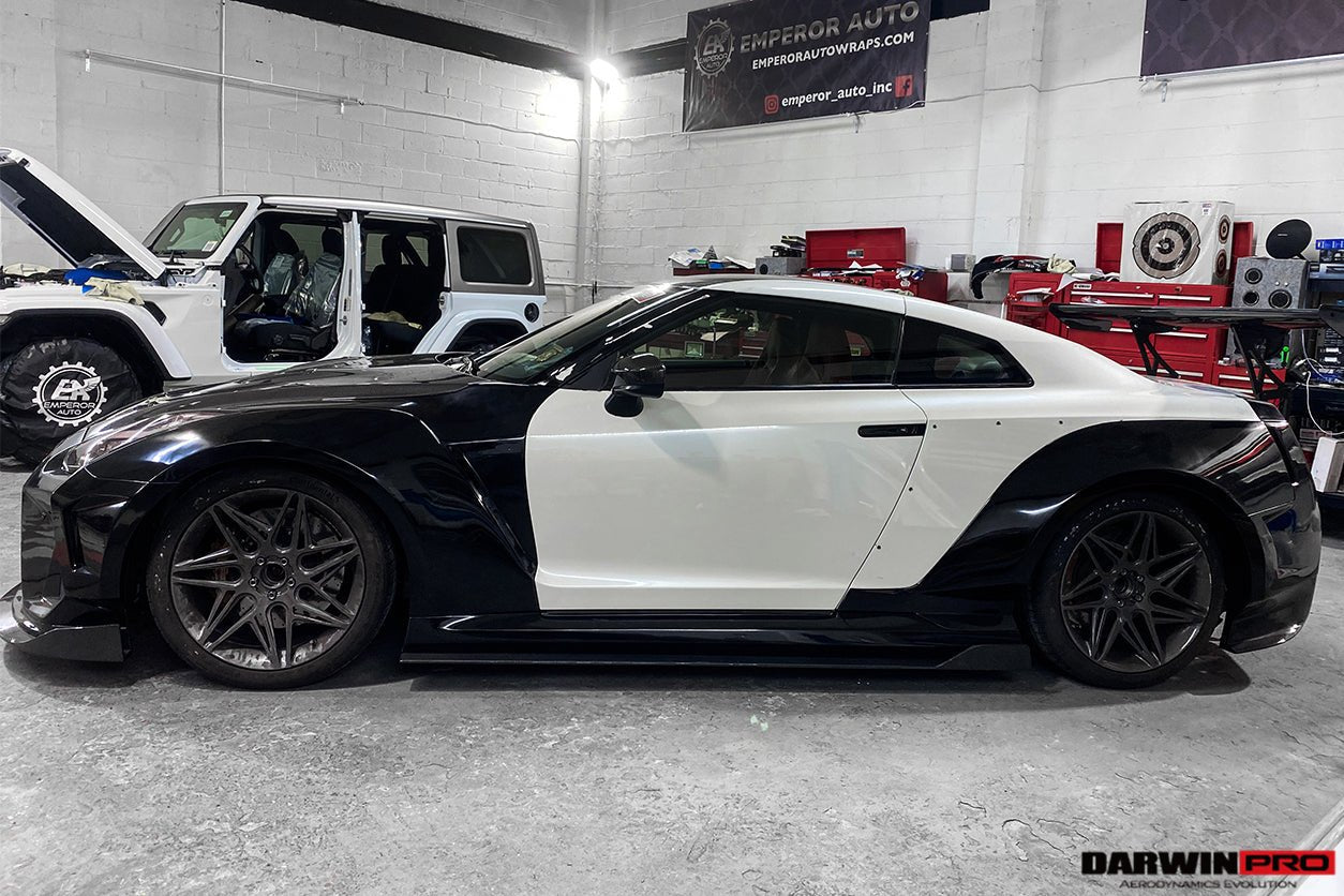 2008 - 2022 Nissan GTR R35 CBA & DBA & EBA BKSSII Style Partial Carbon Fiber Full Wide Body Kit