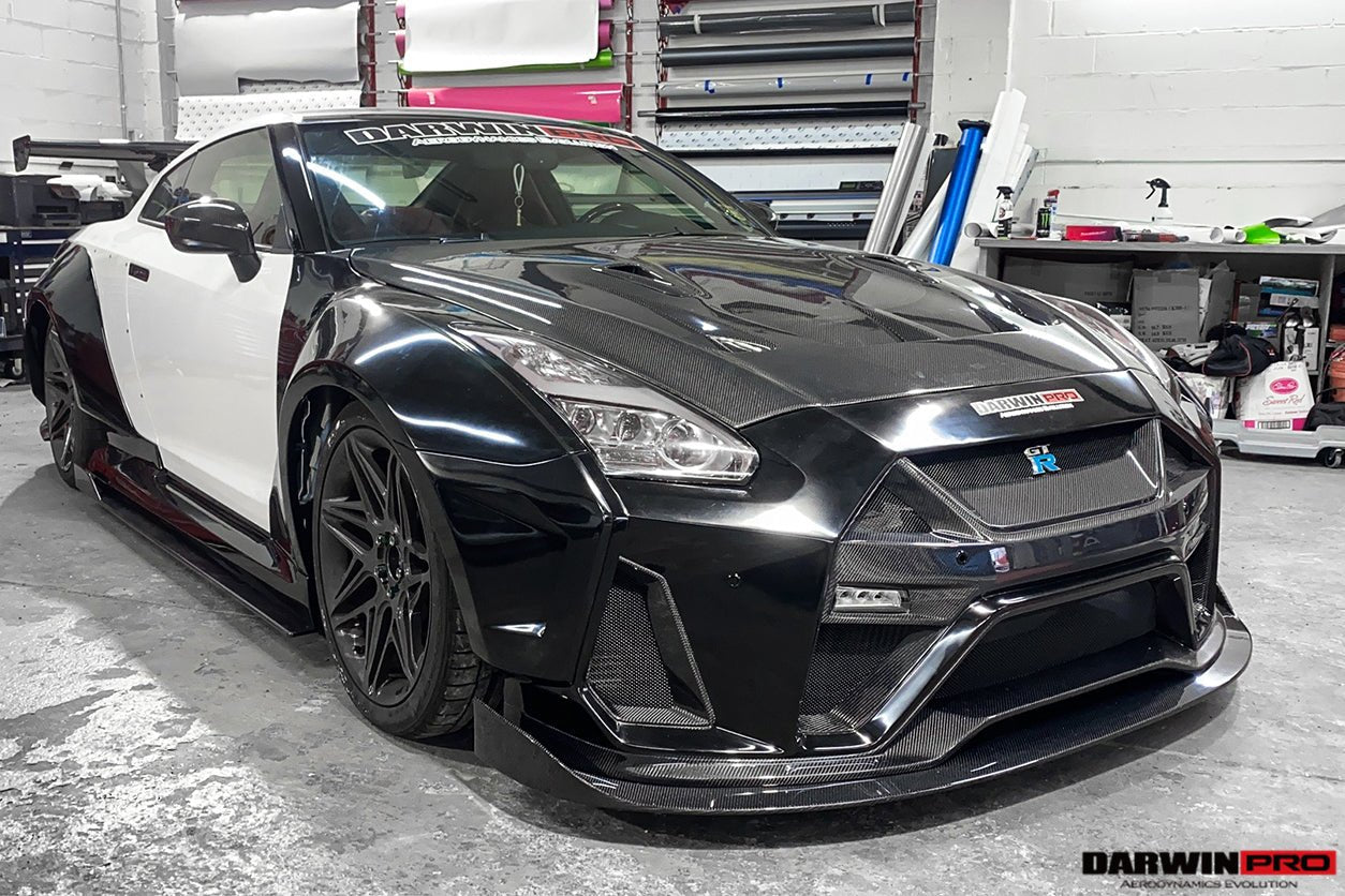 2008 - 2022 Nissan GTR R35 CBA & DBA & EBA BKSSII Style Partial Carbon Fiber Full Wide Body Kit