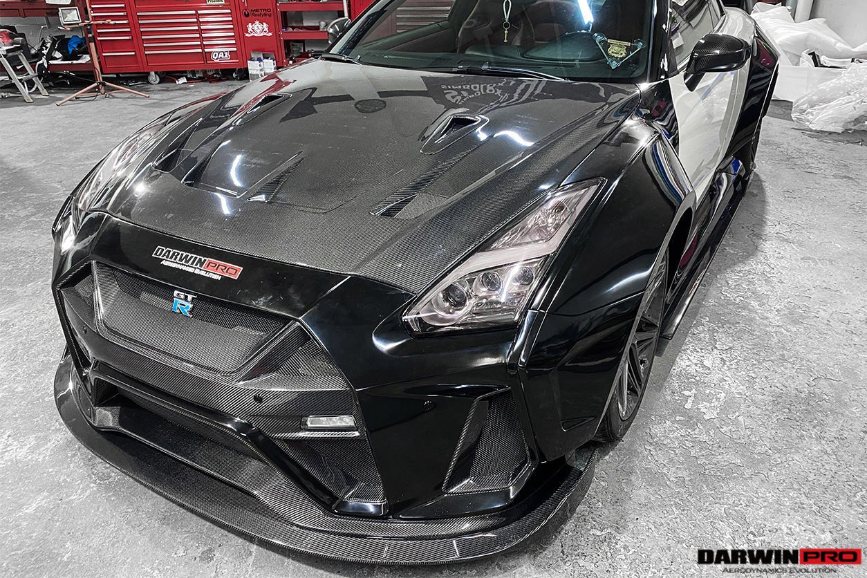 2008 - 2022 Nissan GTR R35 CBA & DBA & EBA BKSSII Style Carbon Fiber Hood