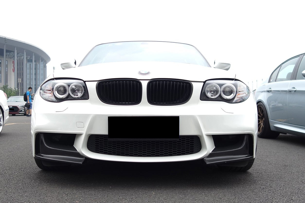 2008-2013 BMW 1M AF Style Carbon Fiber Front Lip Spiliter