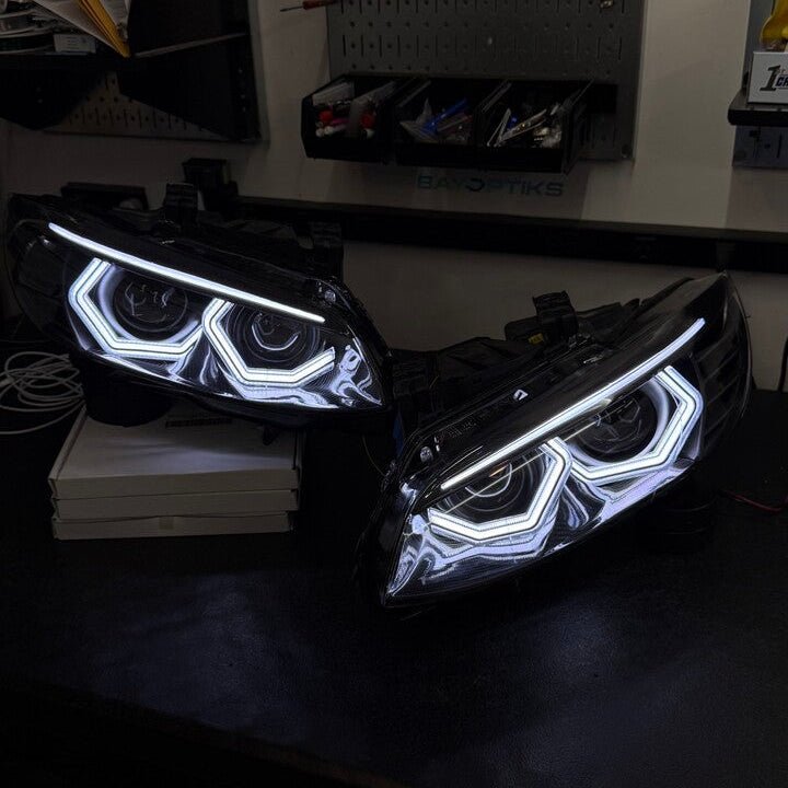 PRE-BUILT E9X M3 (E90, E92, E93) & 3 Series Coupe Convertible (E92, E93) CSL Yellow/White Vision Headlights