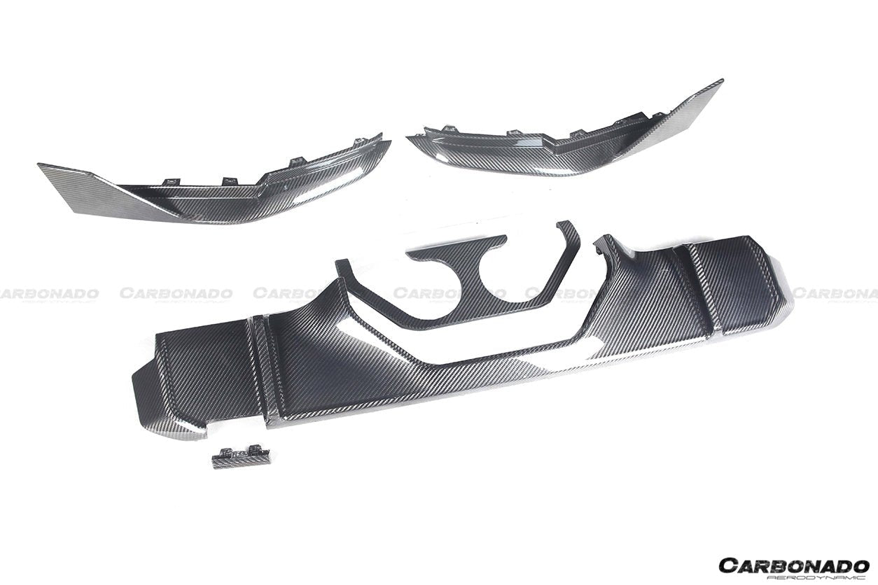 2021-2025 BMW M4 G82 G83 MP Style Dry Carbon Fiber Middle Rear Lip with Winglets