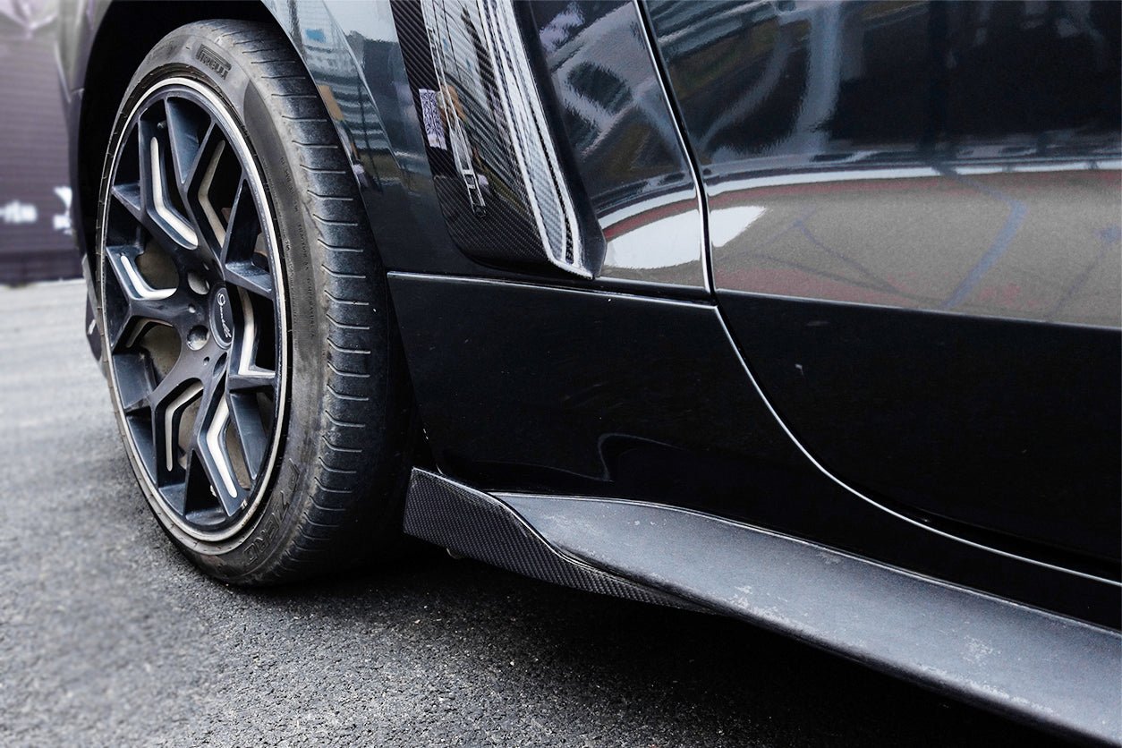 2015 - 2017 Ford Mustang Rsh Style Carbon Fiber Side Skirts Winglets