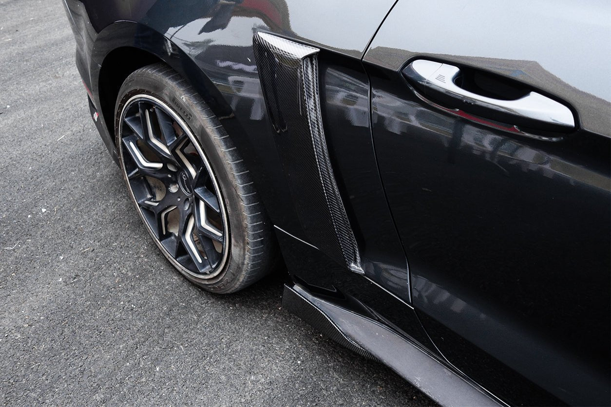 2015 - 2023 Ford Mustang Rsh Style Carbon Fiber Quarter Panel Side Scoops