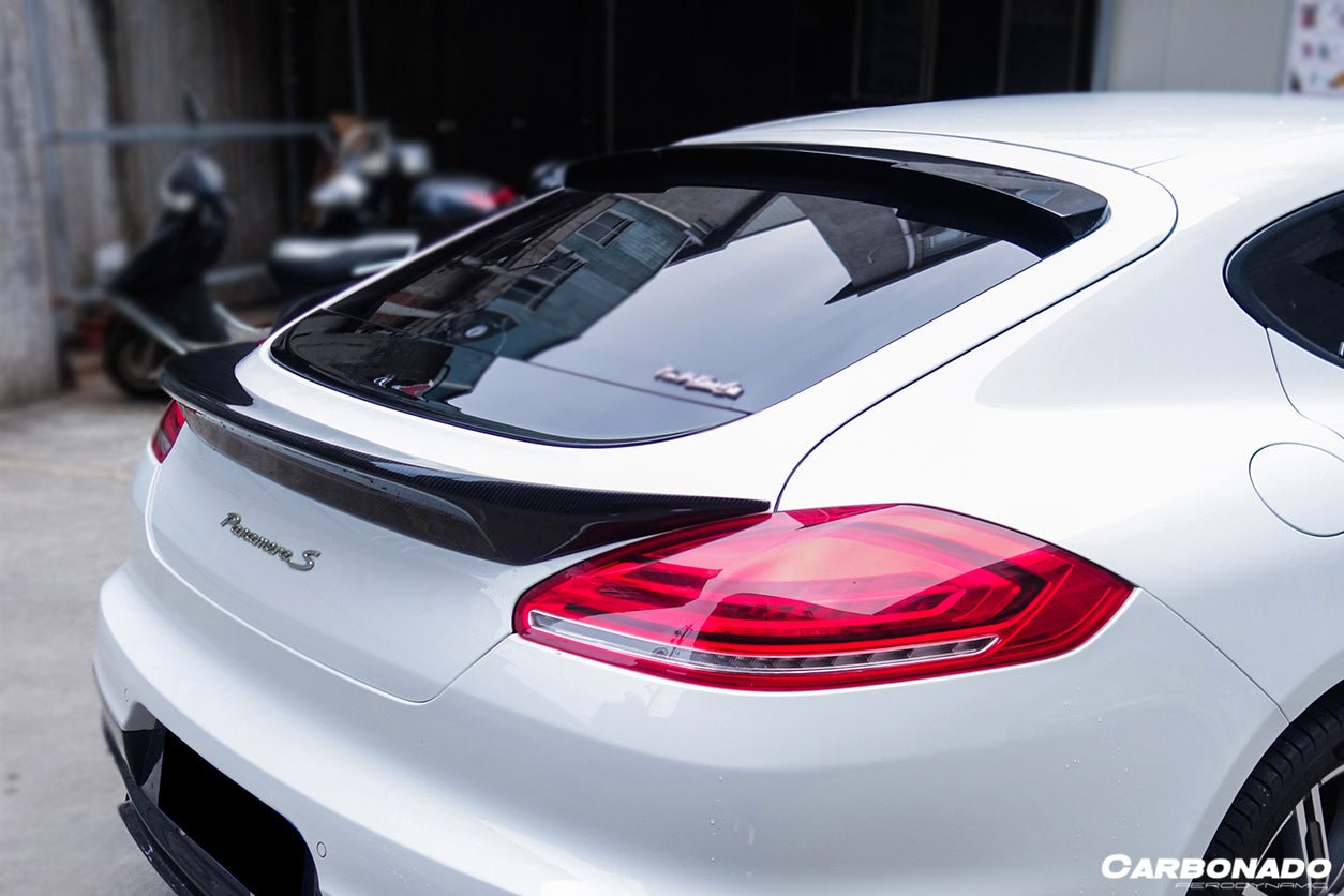 2013 - 2016 Porsche Panamera 970.2 TAS Style Carbon Fiber Trunk Spoiler