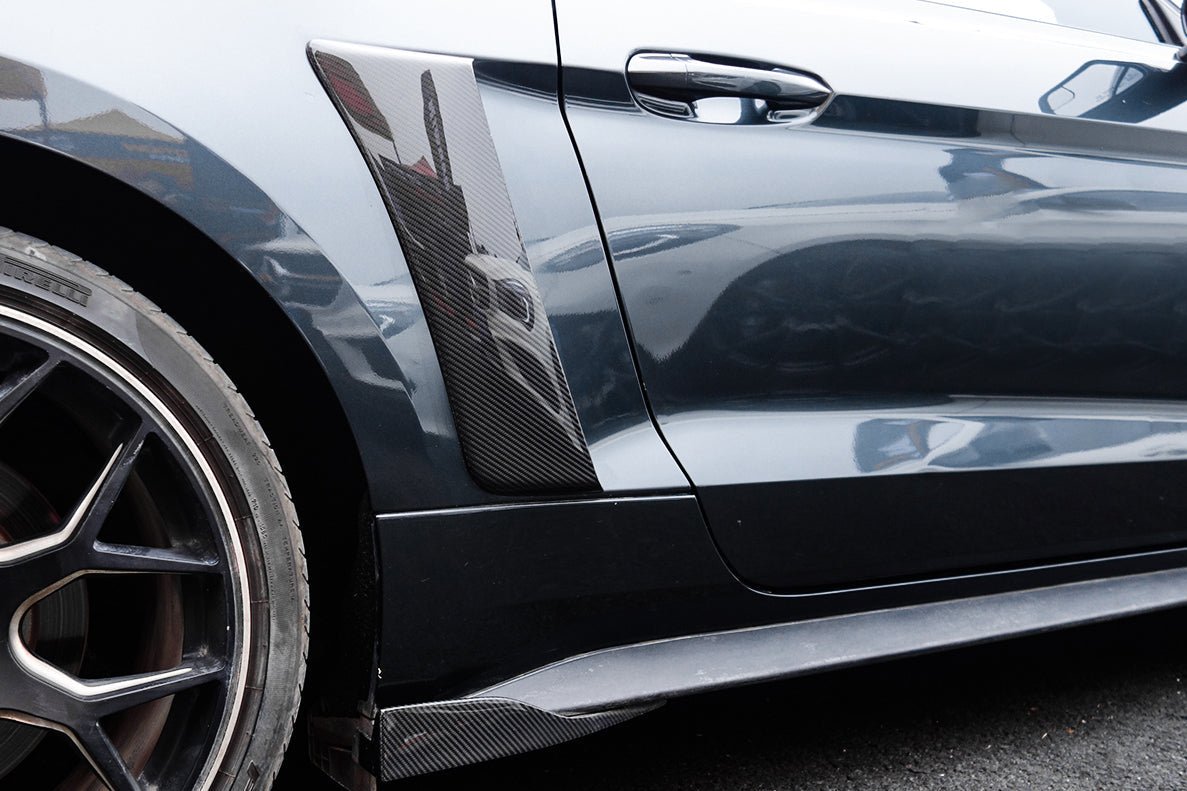 2015 - 2023 Ford Mustang Rsh Style Carbon Fiber Quarter Panel Side Scoops