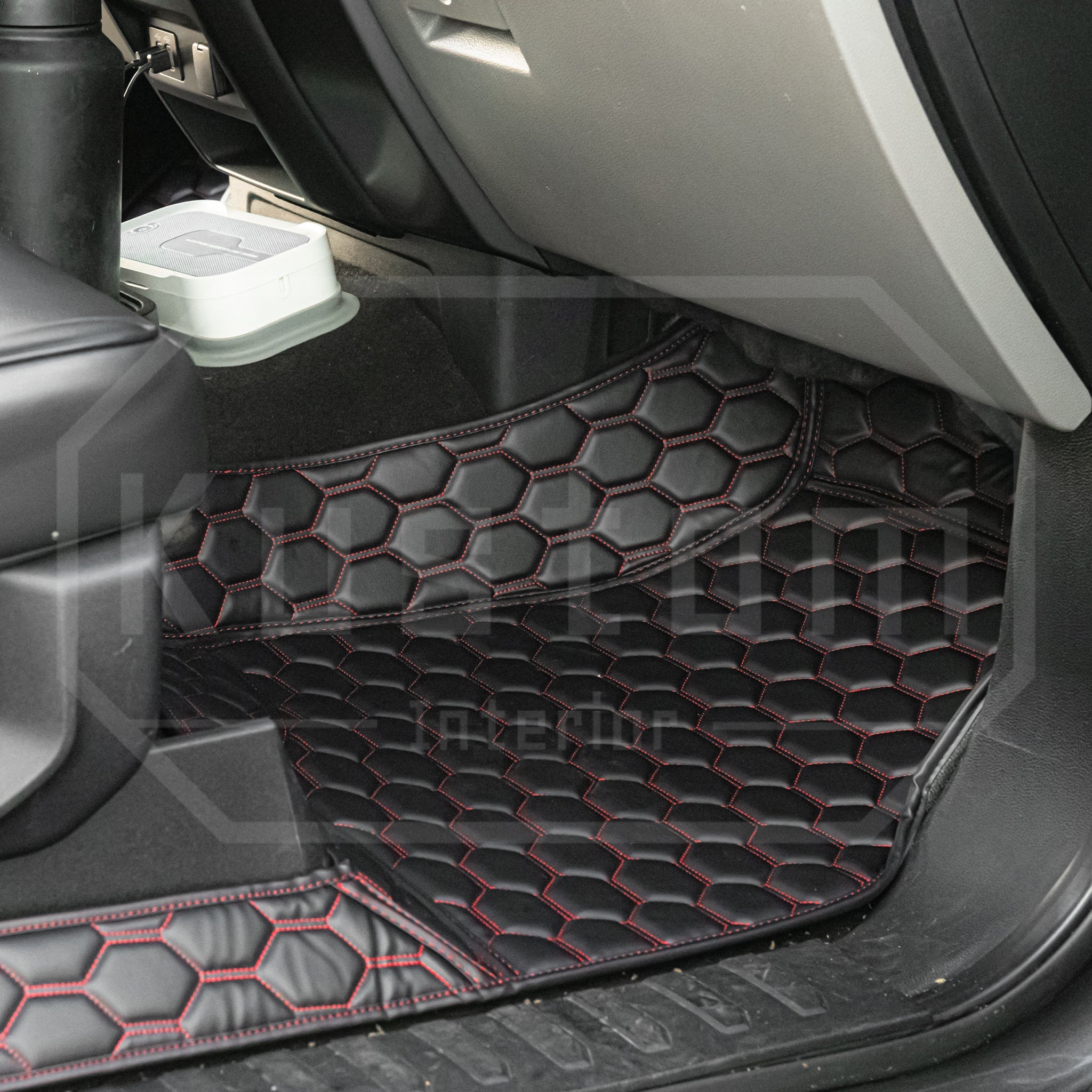 2015 - 2025 Ford F-150 Premium Honeycomb Leather Floor Mat Liners