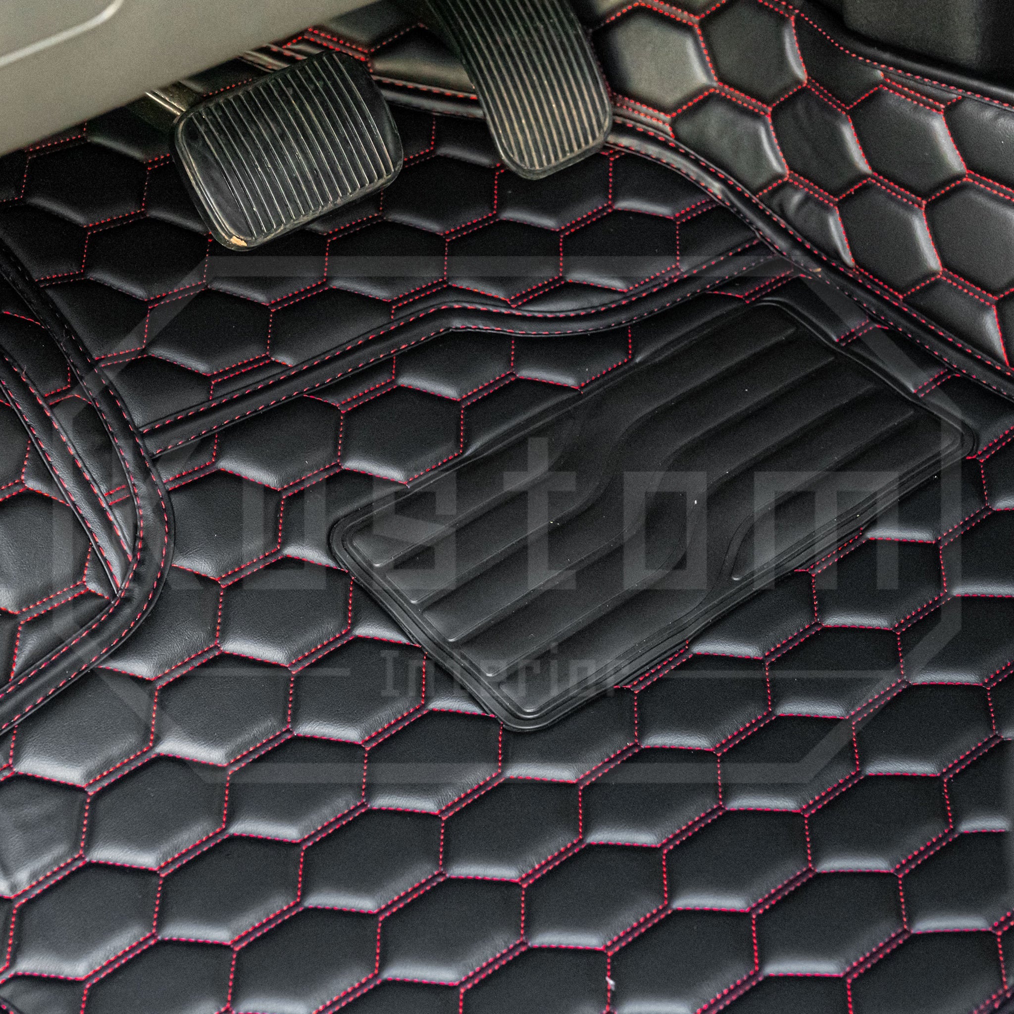 2015 - 2025 Ford F-150 Premium Honeycomb Leather Floor Mat Liners