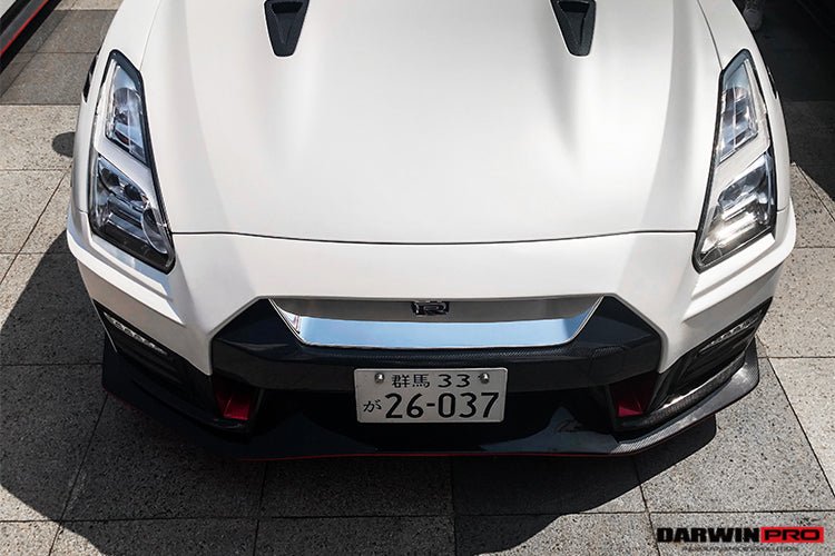 2017 - 2022 Nissan GTR R35 EBA NSM Style Partial Carbon Fiber Front Bumper