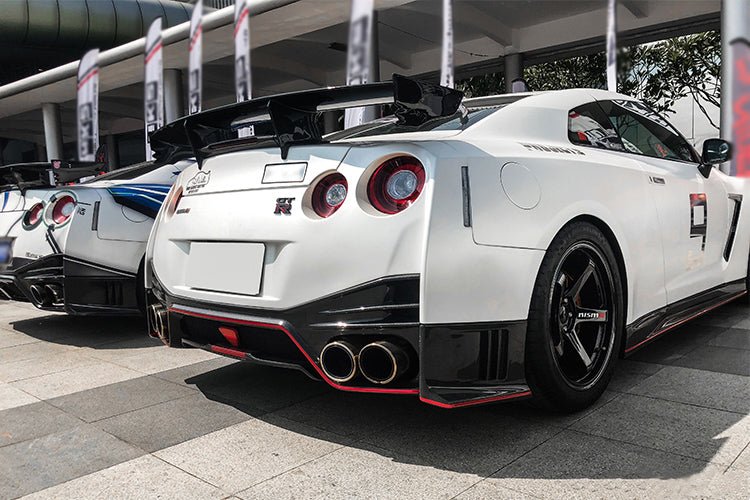 DarwinPRO 2008-2022 Nissan GTR R35 CBA DBA EBA NSM Style Partial Carbon Fiber Rear Bumper - DarwinPRO Aerodynamics