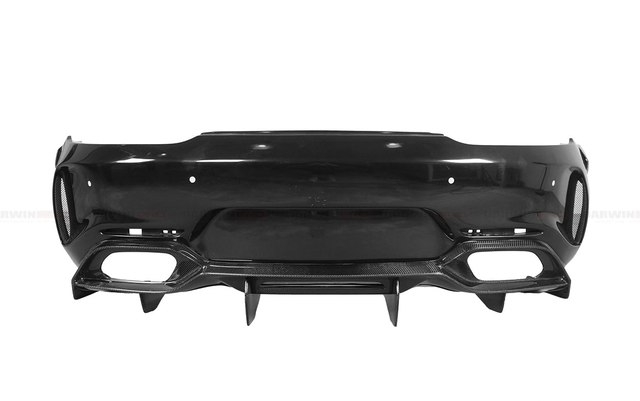 2017 - 2021 Mercedes Benz AMG GT/GTS IMP Performance Partial Carbon Fiber Rear Bumper w/ Diffuser