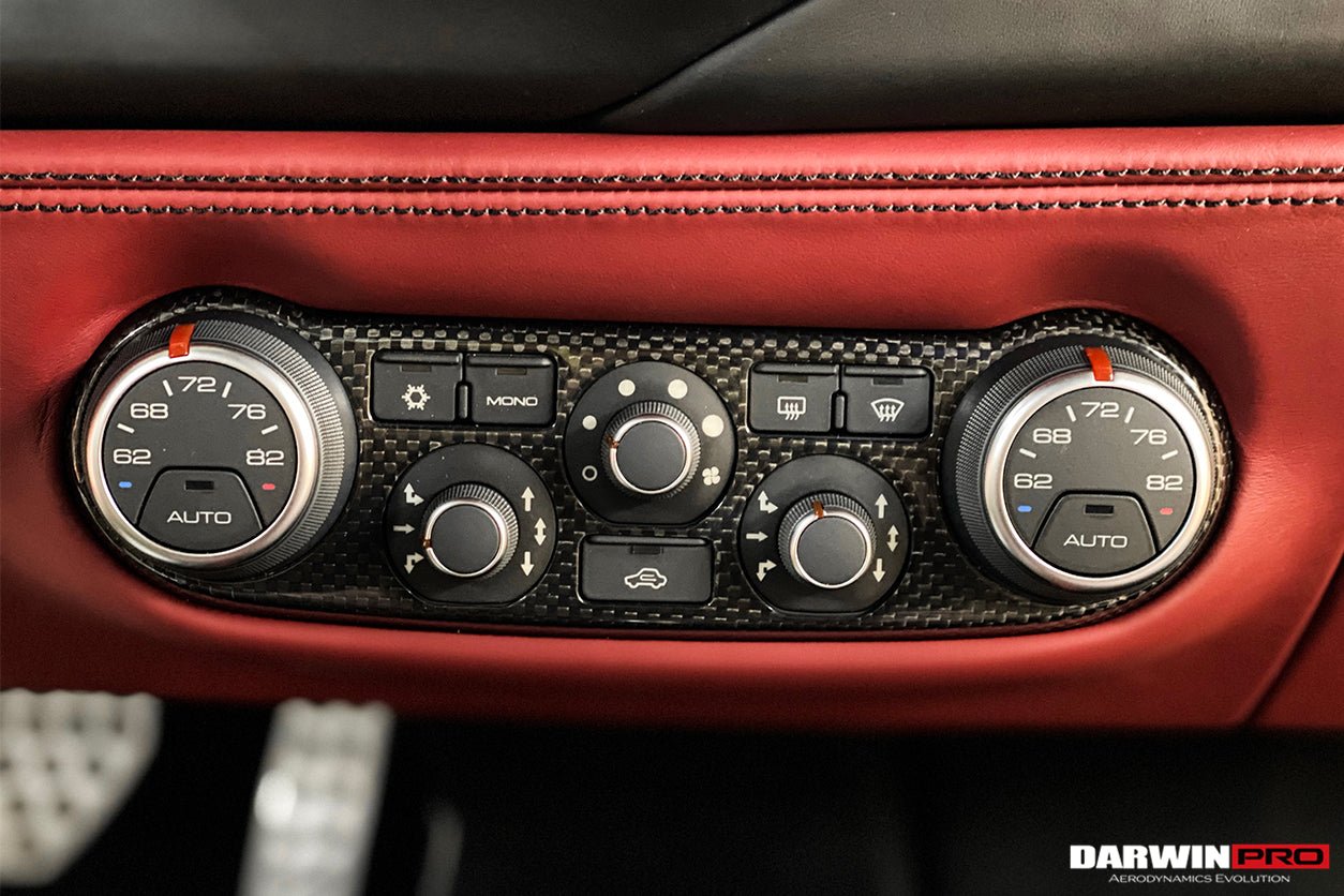 2015 - 2020 Ferrari 488 GTB/Spyder Dry Carbon Fiber AC Control Panel Cover