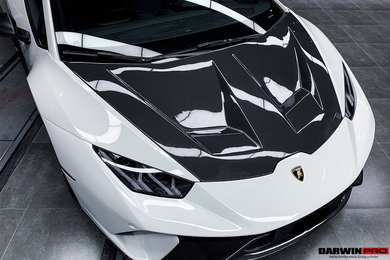 2015 - 2025 Lamborghini Huracan LP610 & LP580 & EVO & Tecnica BKSS Style Carbon Fiber Hood