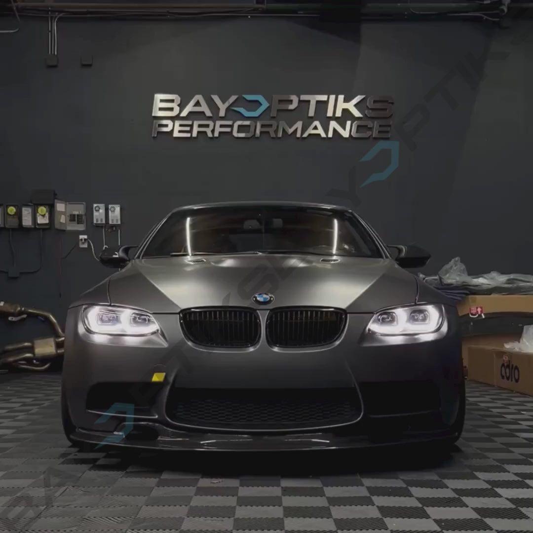 BMW E9X E90 E92 M3 & E92 Coupe Laser Style LED Headlights CSL Yellow/White