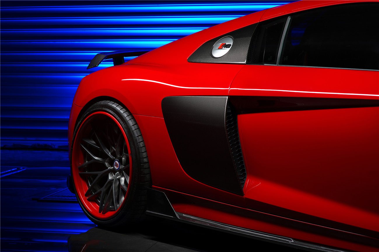 2016-2025 Audi R8 GEN2 Coupe & Spyder iMPII Carbon Fiber Side Door Panel Blades - DarwinPRO Aerodynamics