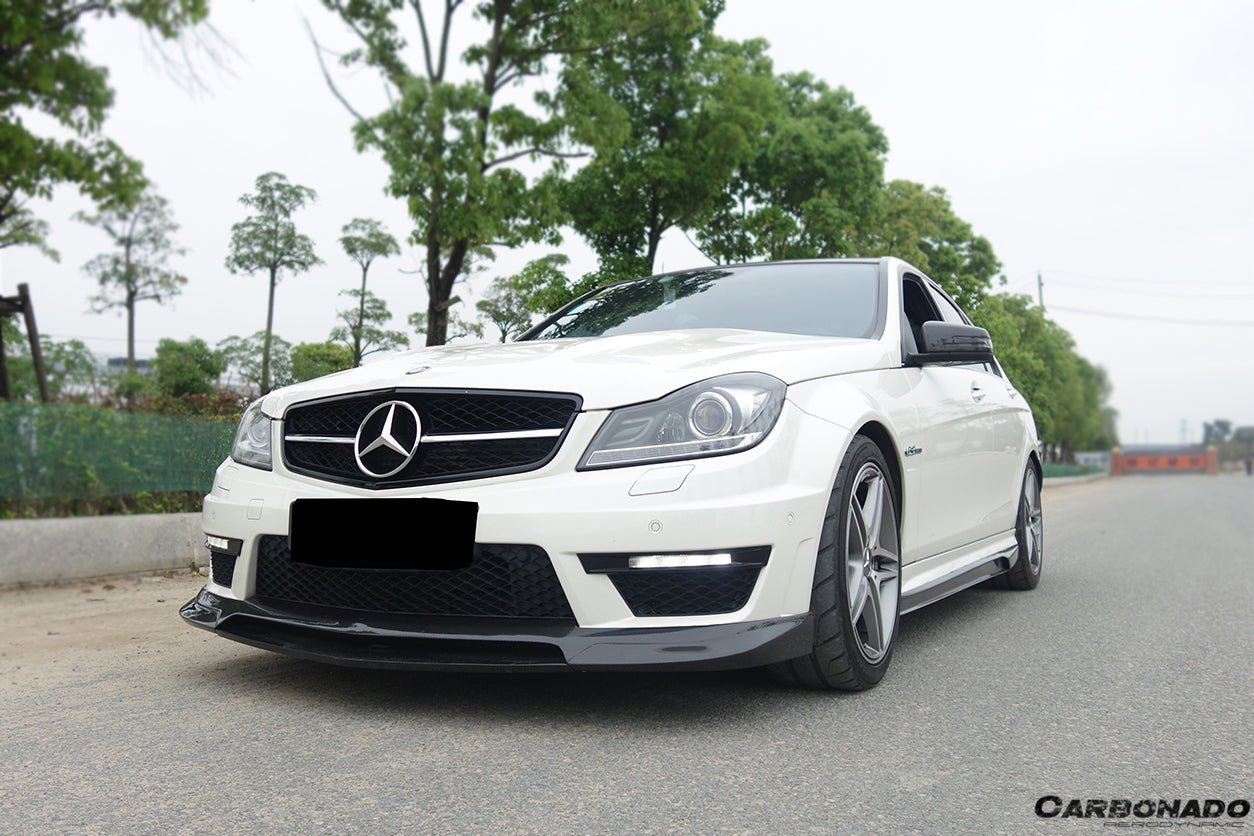 2012 - 2014 Mercedes Benz W204 C63 AMG RZ Style Carbon Fiber Front Lip