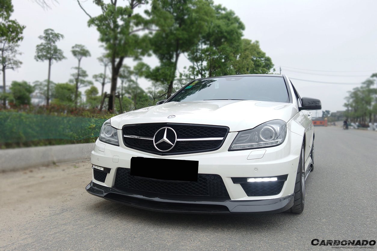 2012 - 2014 Mercedes Benz W204 C63 AMG RZ Style Carbon Fiber Front Lip