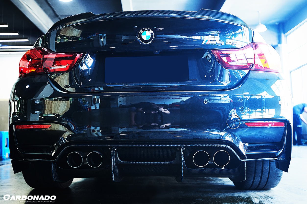 2014-2020 BMW M3 F80 & M4 F82 SM Style Carbon Fiber Rear Diffuser and Lip