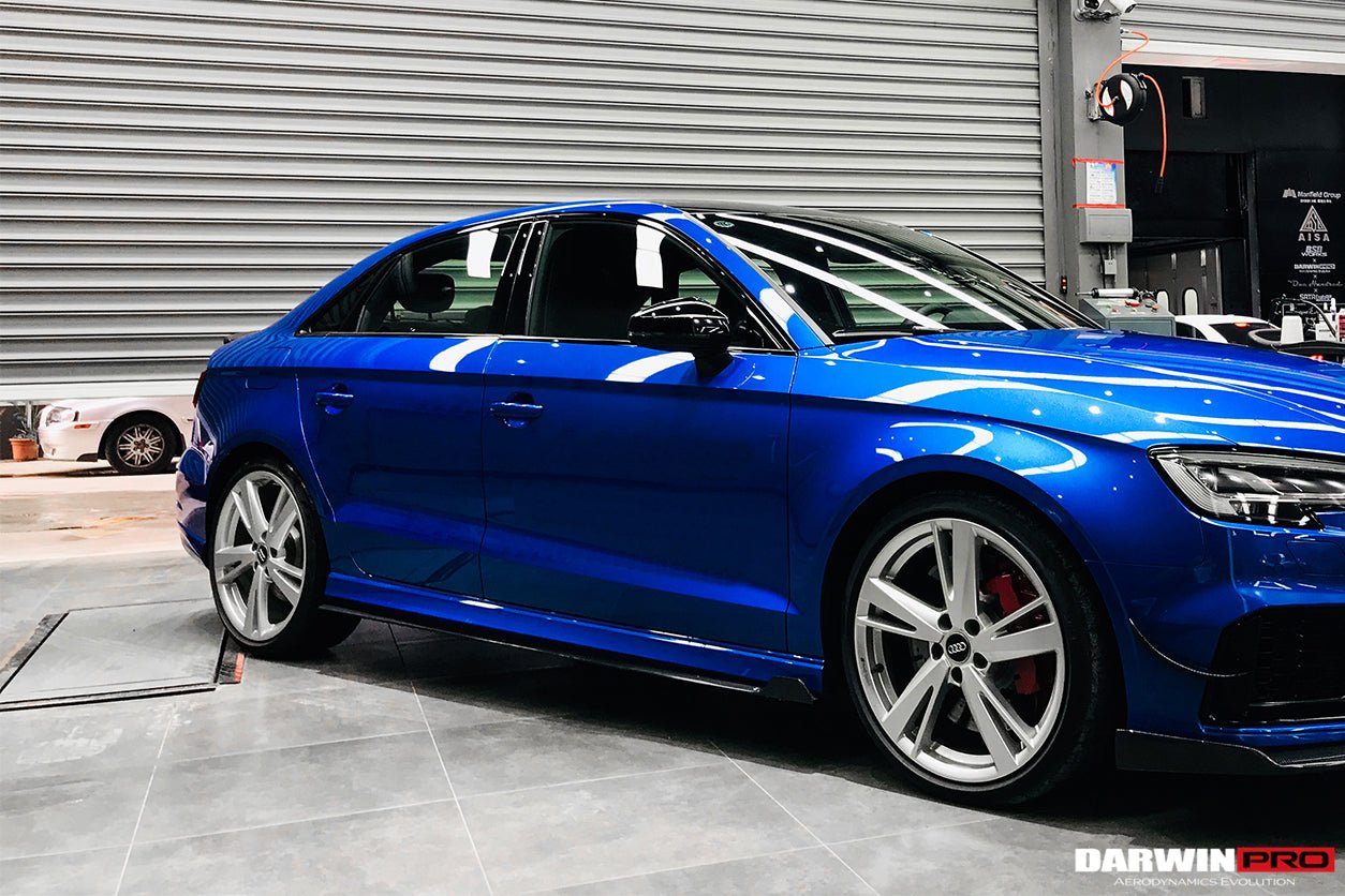 2019 - 2020 Audi RS3 BKSS Style Carbon Fiber Side Skirts Under Board