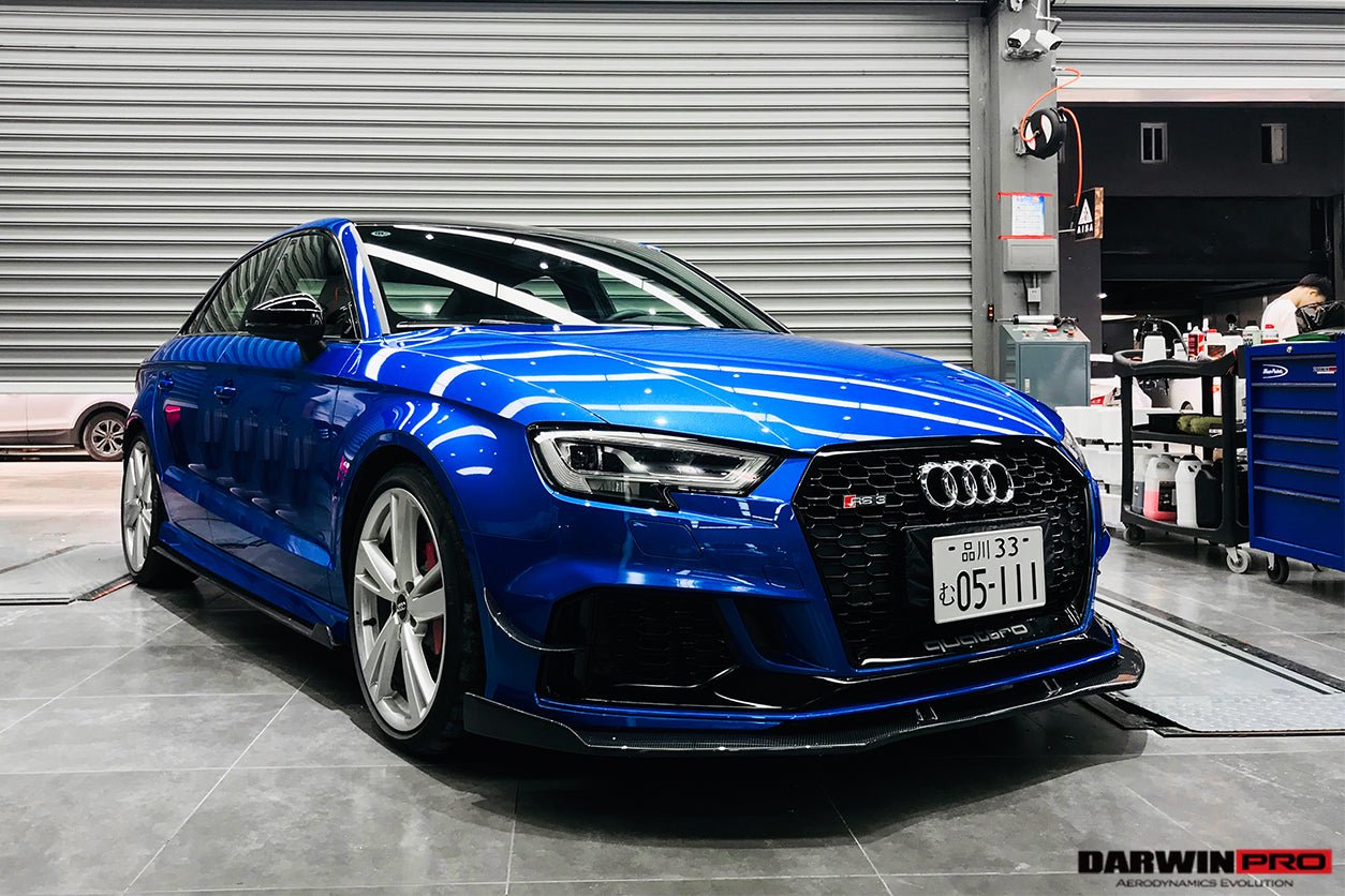 2019 - 2020 Audi RS3 BKSS Style Carbon Fiber Front Canards