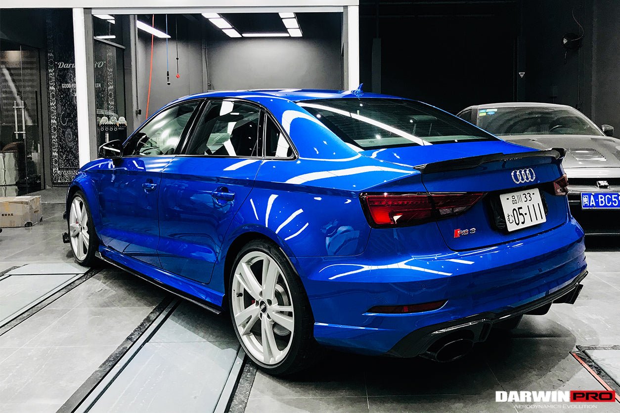 2019 - 2020 Audi RS3 BKSS Style Carbon Fiber Side Skirts Under Board