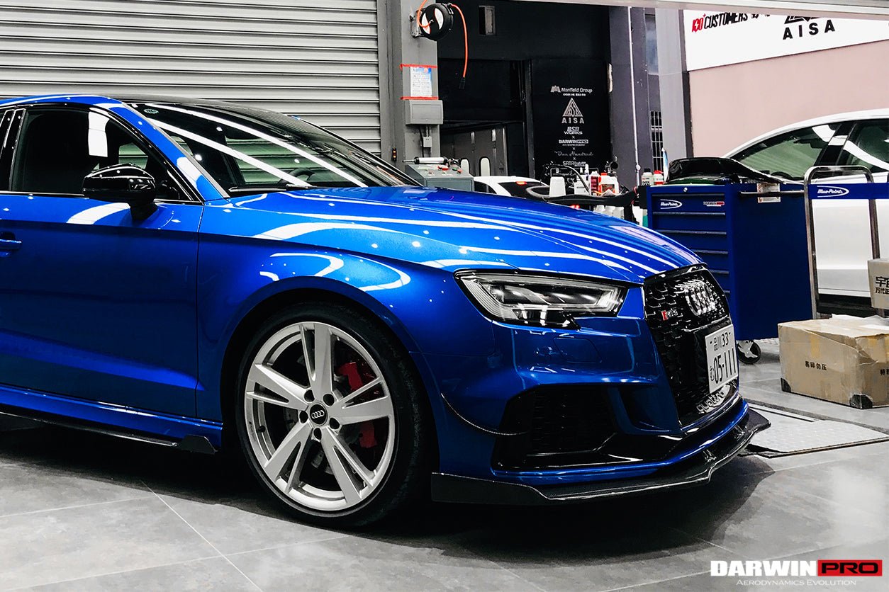 2019 - 2020 Audi RS3 BKSS Style Carbon Fiber Front Canards