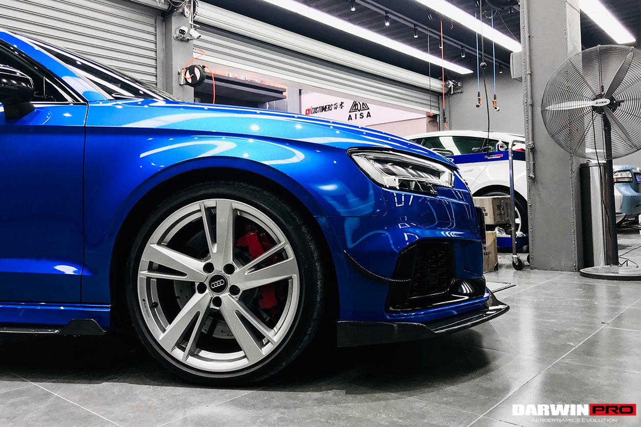2019 - 2020 Audi RS3 BKSS Style Carbon Fiber Front Canards