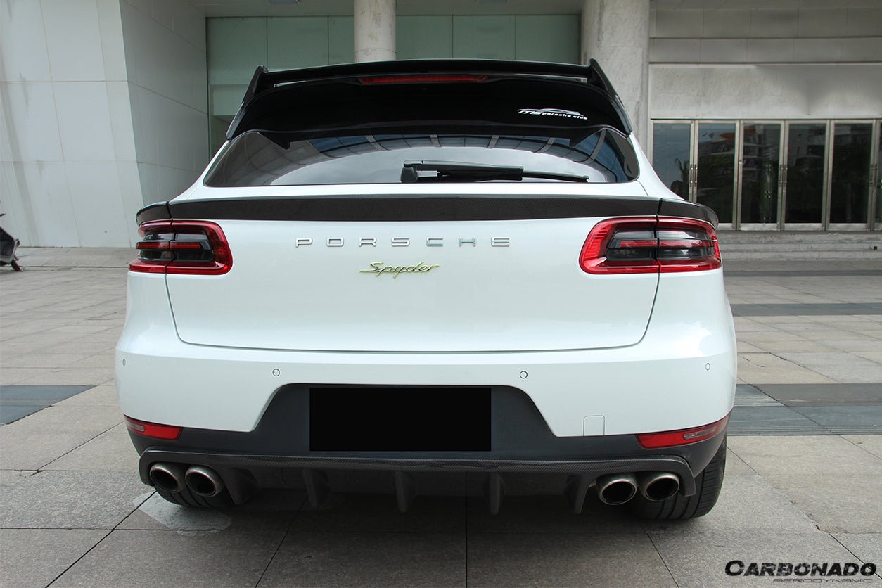 2014 - 2019 Porshe Macan BS Style Carbon Fiber Rear Decklid Spoiler