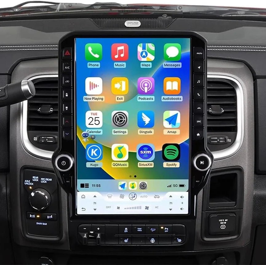 Dodge | Ram 14.5 Inch Vertical Touchscreen CarPlay Infotainment System 2013-2018