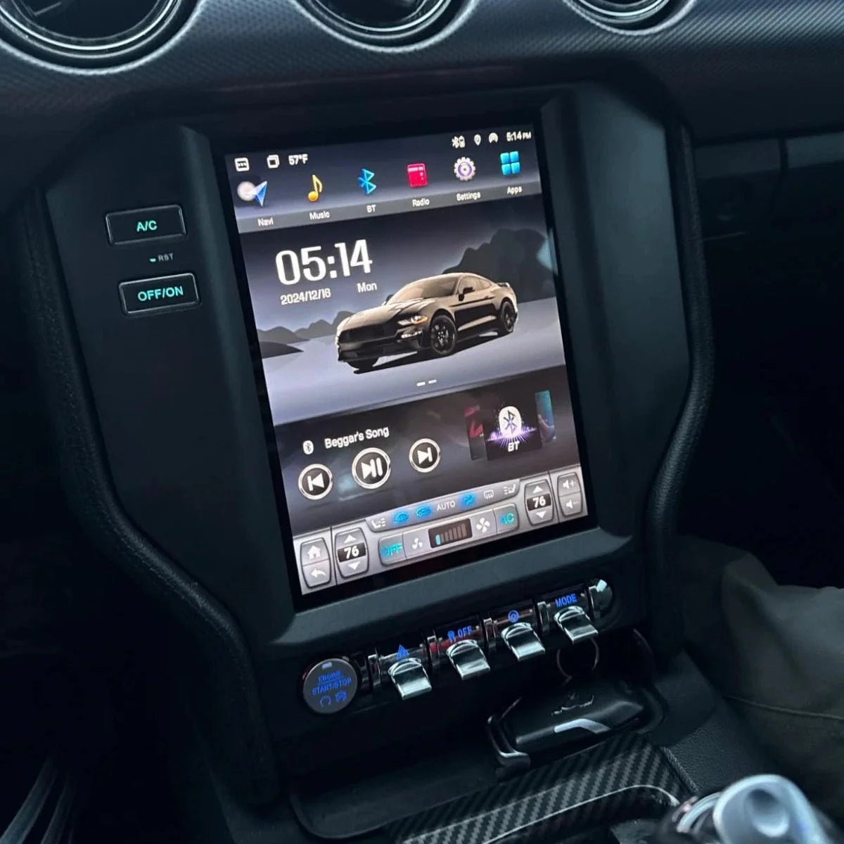 Ford Mustang S550 Vertical Touchscreen CarPlay Infotainment System 2015-2023