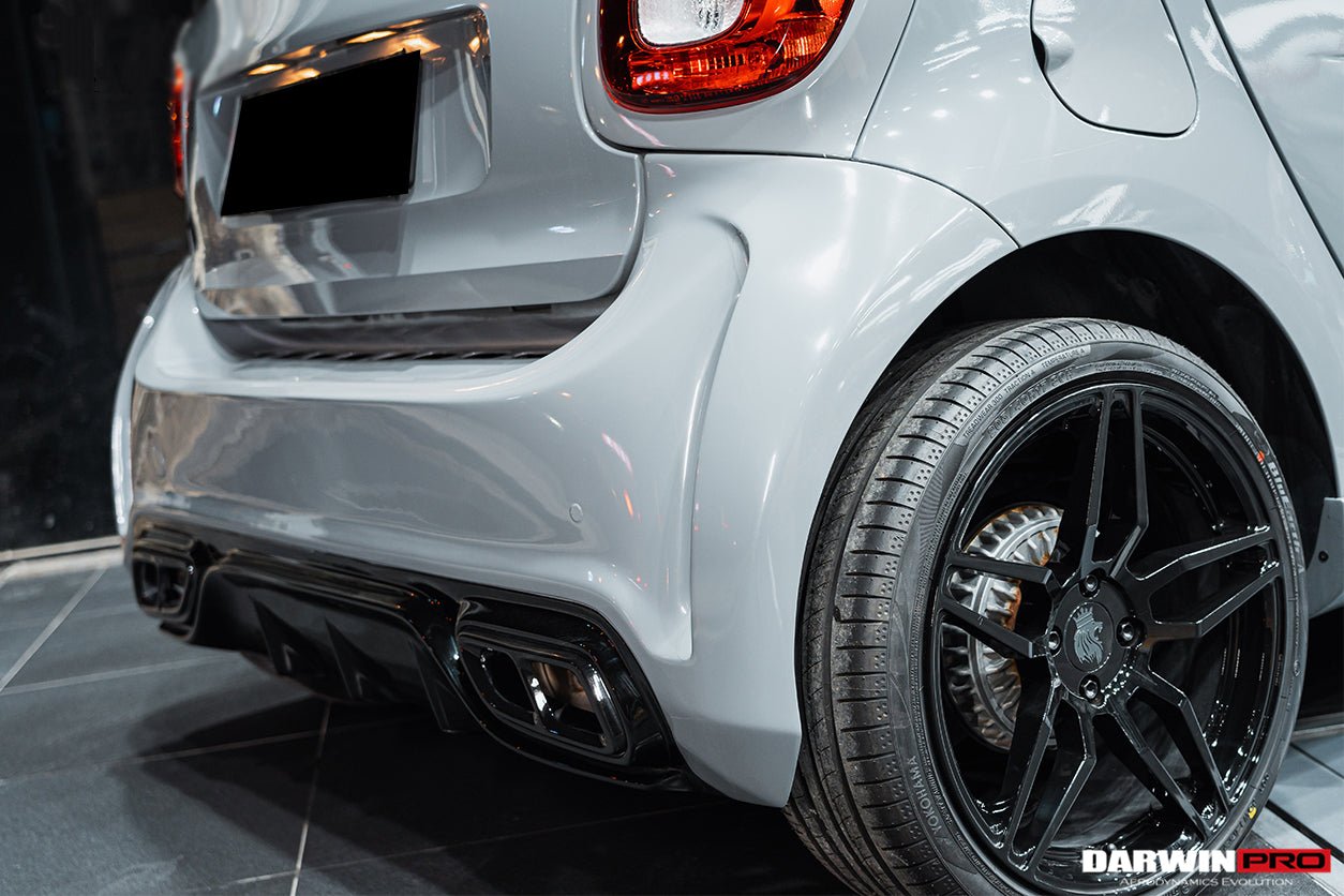 2016 - 2020 Smart Fortwo 453 BKSS Style Partial Carbon Fiber Rear Bumper