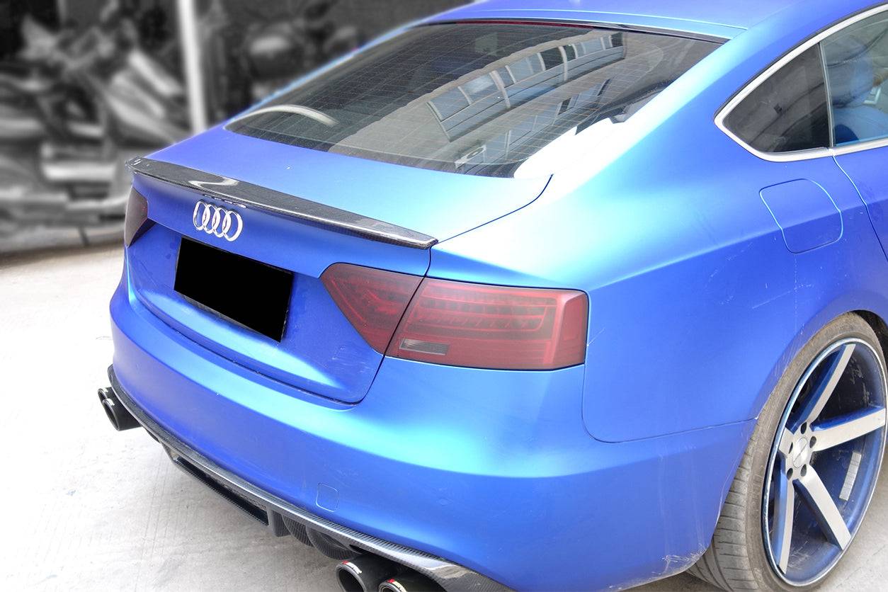 2009-2015 Audi A5 Coupe Sport Style Carbon Fiber Trunk Spoiler - Carbonado