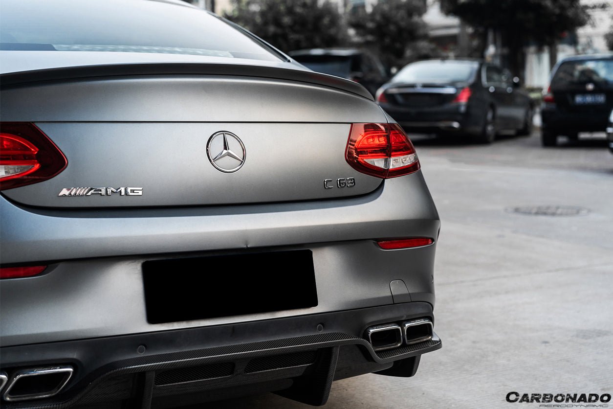 2015 - 2018 Mercedes Benz W205 C63/S AMG Coupe PS Style Rear Diffuser
