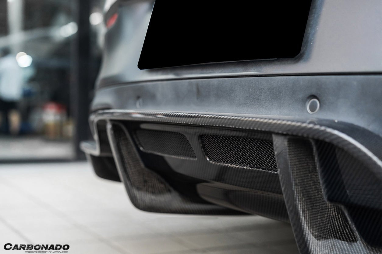 2015 - 2018 Mercedes Benz W205 C63/S AMG Coupe PS Style Rear Diffuser