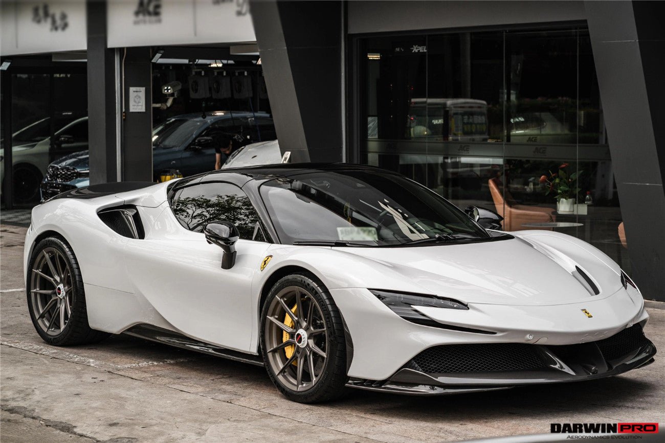 2020 - 2025 Ferrari SF90 Stradale OE Style Autoclave Carbon Fiber Front Bumper Side Splitter