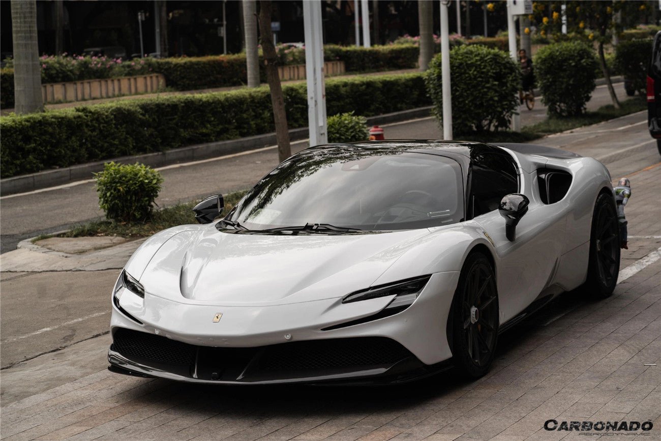 2020 - 2025 Ferrari SF90 Stradale OE Style Autoclave Carbon Fiber Front Bumper Middle Air Vents