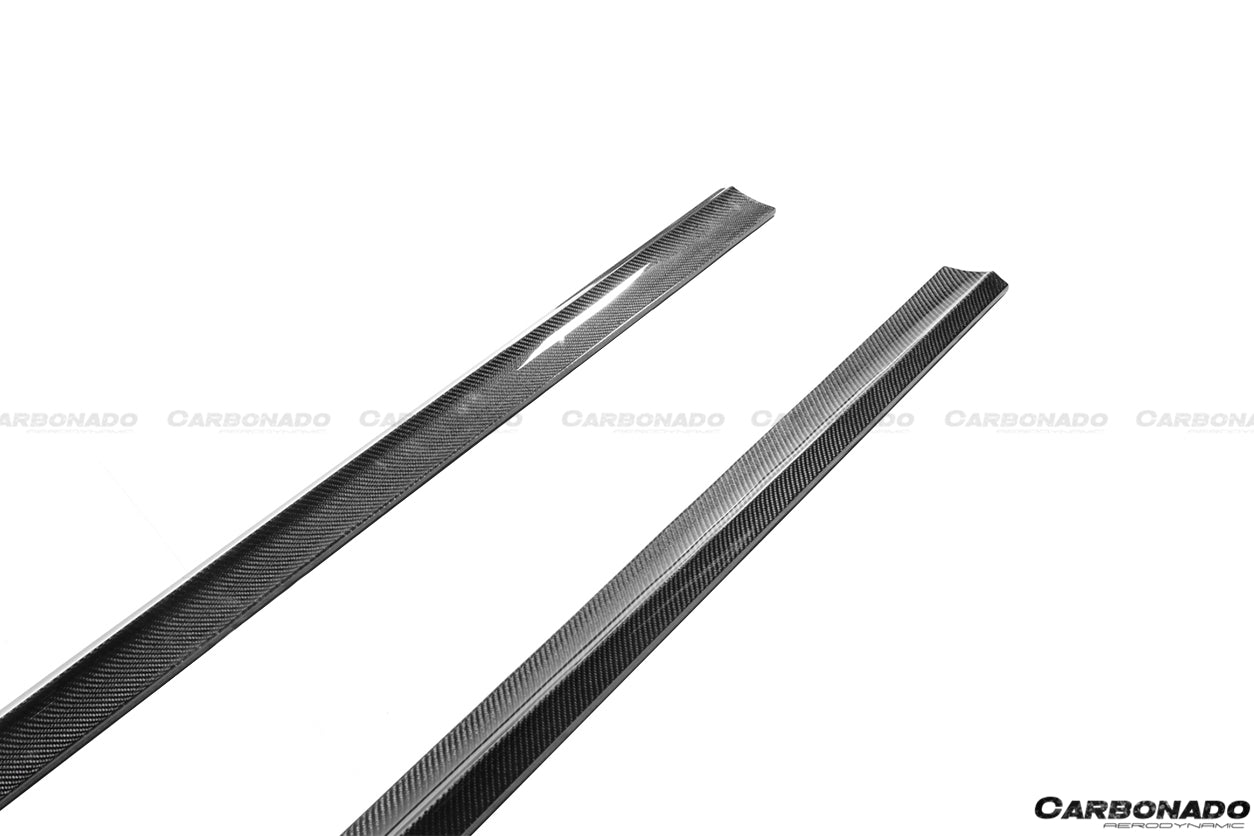 2008 - 2014 Mercedes Benz W204 C63 AMG RZ Style Carbon Fiber Side Skirts