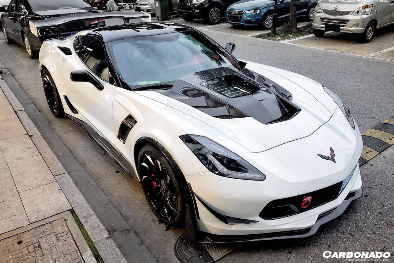 2013 - 2019 Corvette Z06 Grandsport AR Style Carbon Fiber Side Skirts