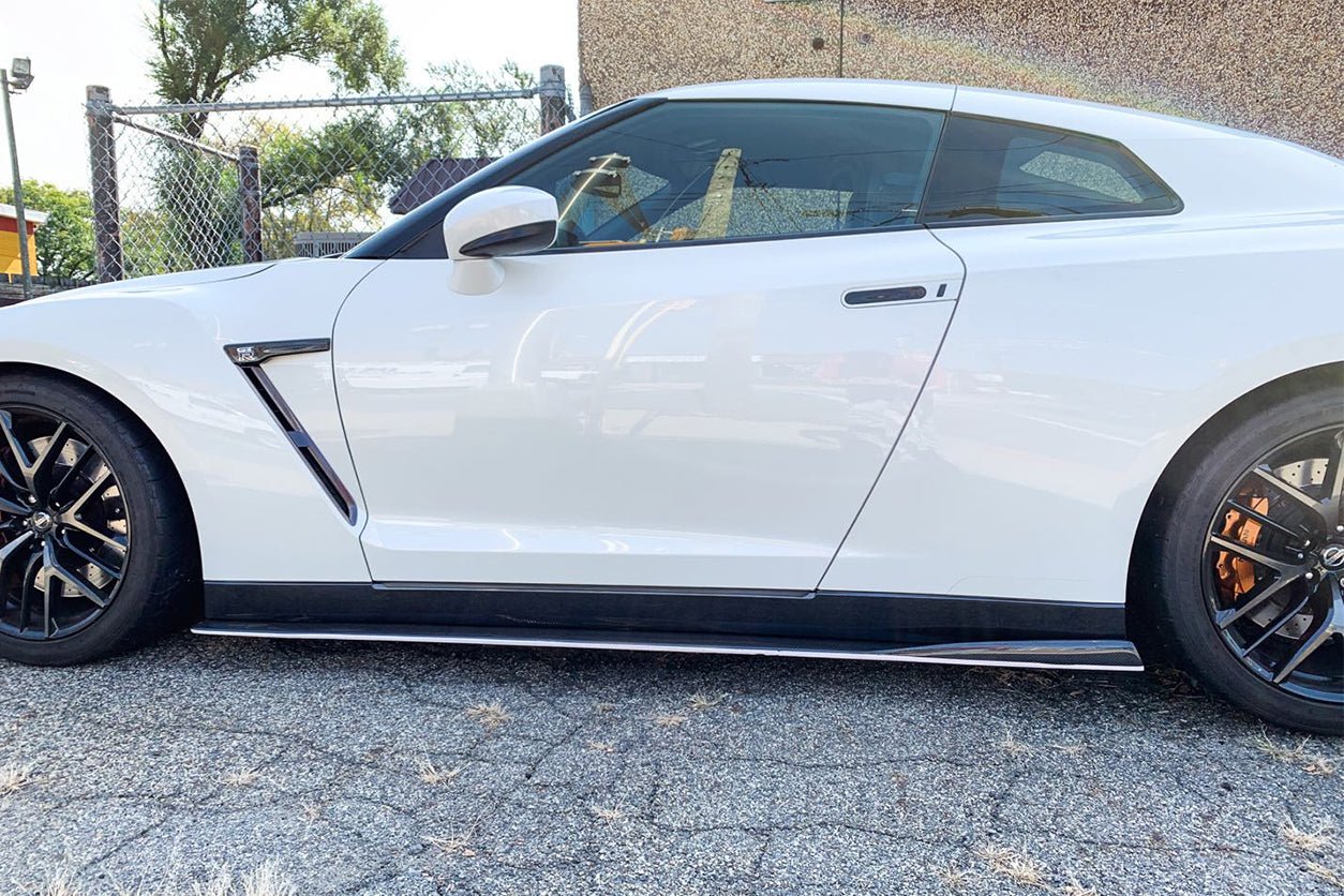 2008 - 2022 Nissan GTR R35 CBA/DBA VA-II Style Carbon Fiber Side Skirts Under Board