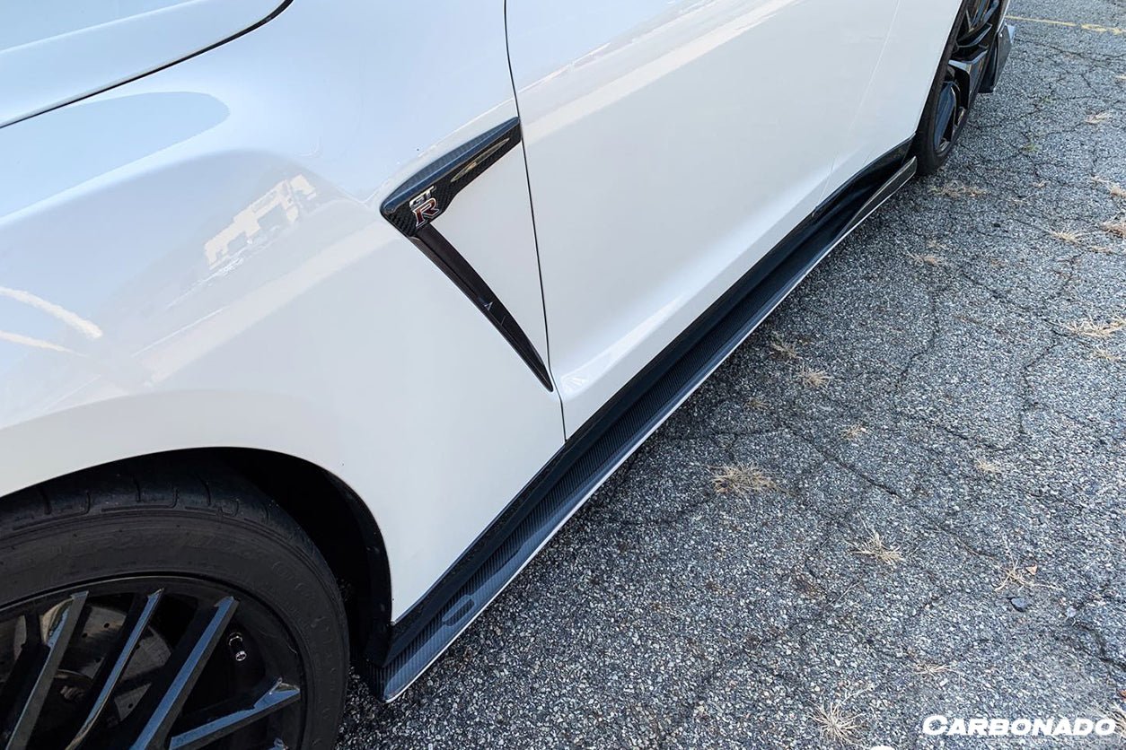 2008 - 2022 Nissan GTR R35 CBA/DBA VA-II Style Carbon Fiber Side Skirts Under Board
