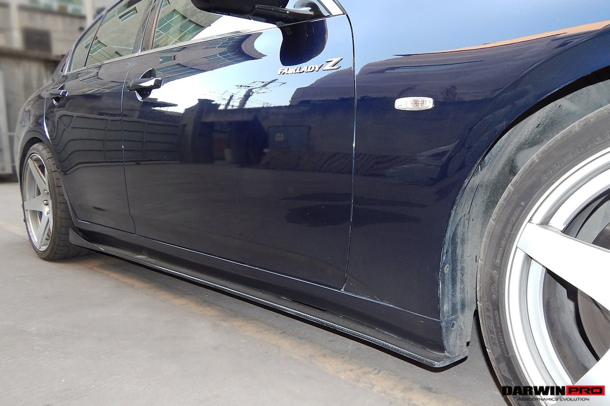 2007 - 2013 Infiniti G35 & G37 Sedan BS Style Carbon Fiber Side Skirts Under Board
