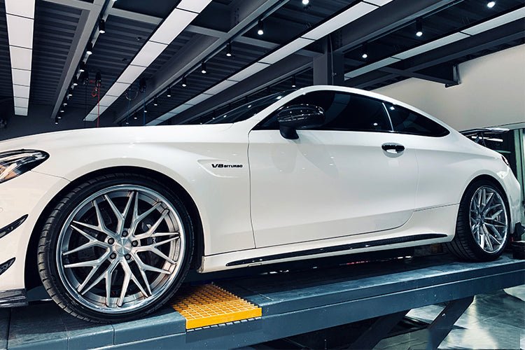 2015-2021 Mercedes Benz W205 C63 & S AMG Coupe Carbon Fiber Side Skirts Extension - DarwinPRO Aerodynamics